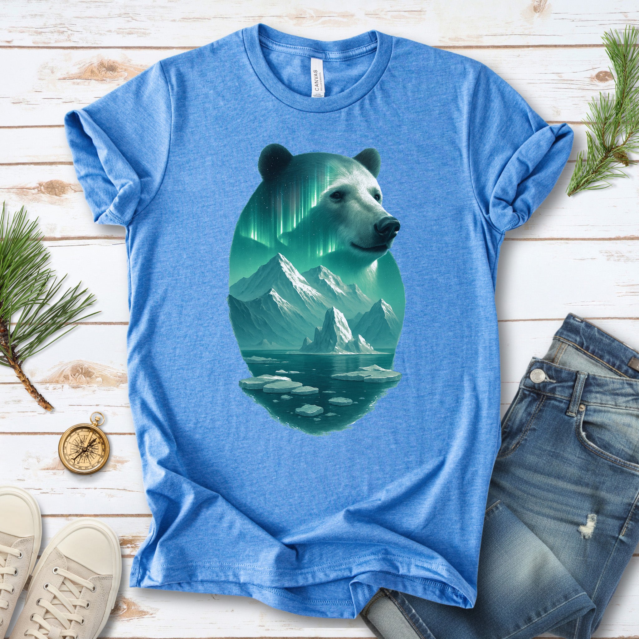 Polar Bear Spirit Northern Lightsl T-Shirt