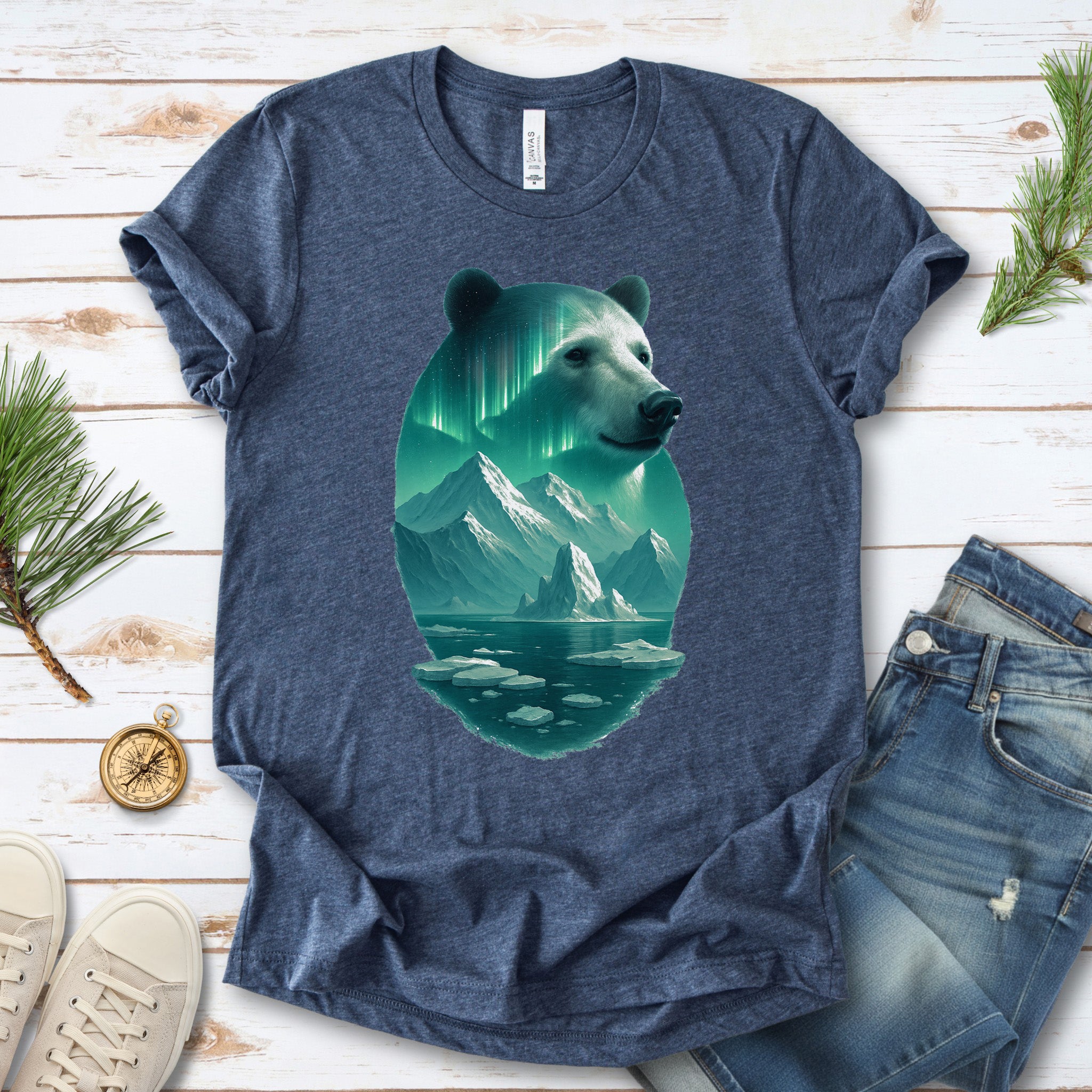 Polar Bear Spirit Northern Lightsl T-Shirt