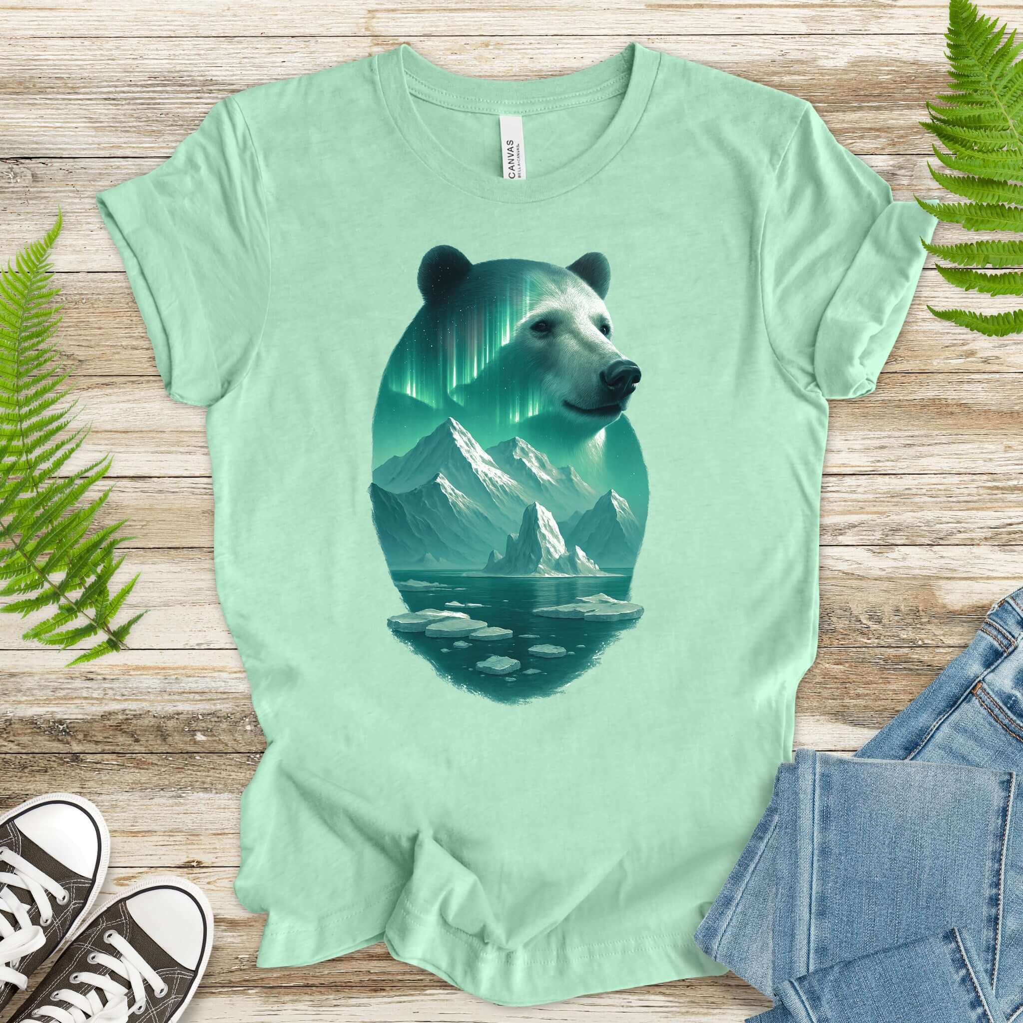 Polar Bear Spirit Northern Lightsl T-Shirt