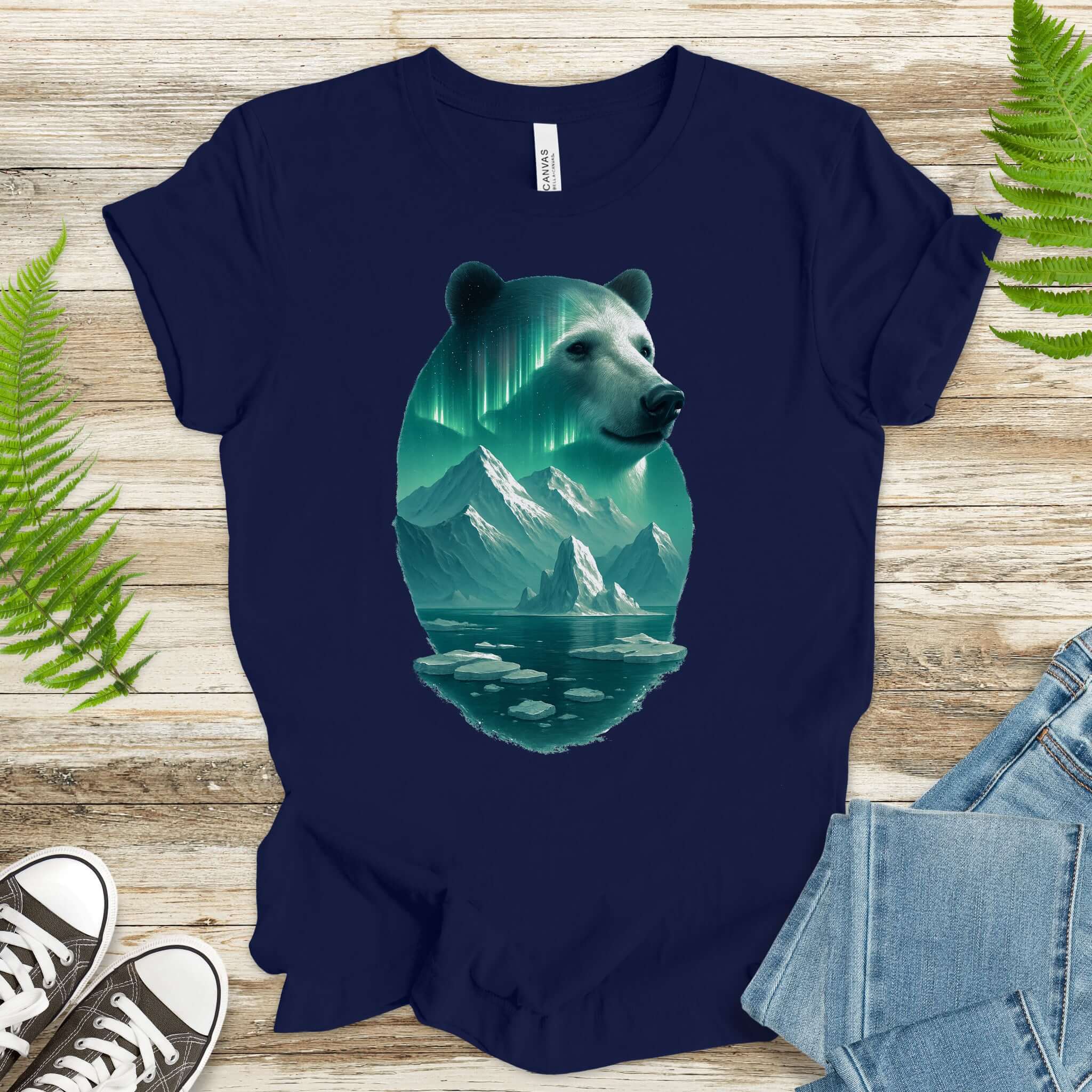 Polar Bear Spirit Northern Lightsl T-Shirt