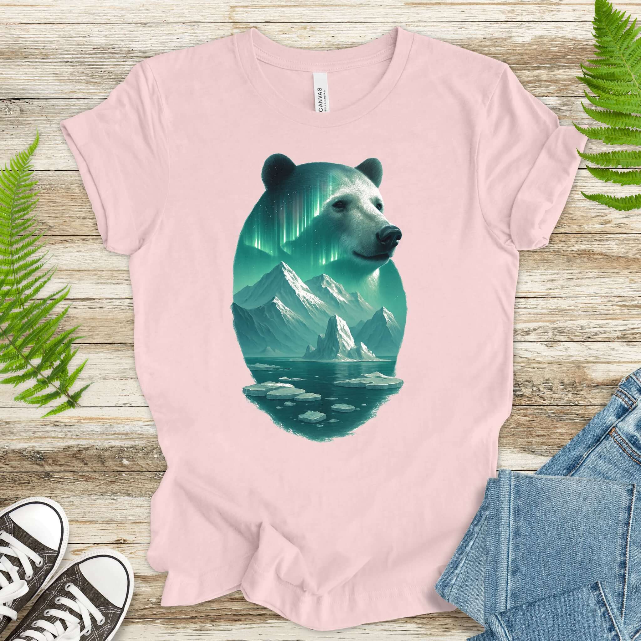 Polar Bear Spirit Northern Lightsl T-Shirt