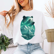 Polar Bear Spirit Sweatshirt – Northern Lights Animal Gift for Chill Souls