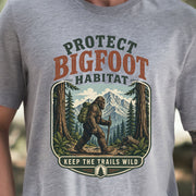 Protect Bigfoot Habitat Sasquatch Hiking Conservation Gift T-Shirt