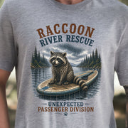 Raccoon River Rescue Unexpected Passenger Paddleboard Wildlife T-Shirt