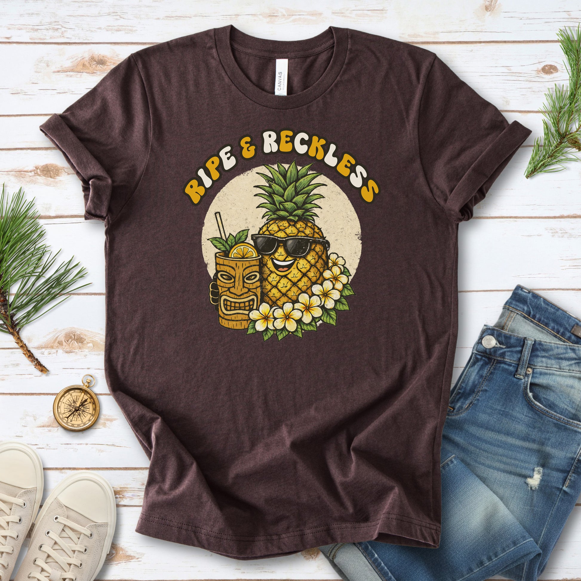 Ripe & Reckless Pineapple T-Shirt – Funny Tropical Beach Vibes
