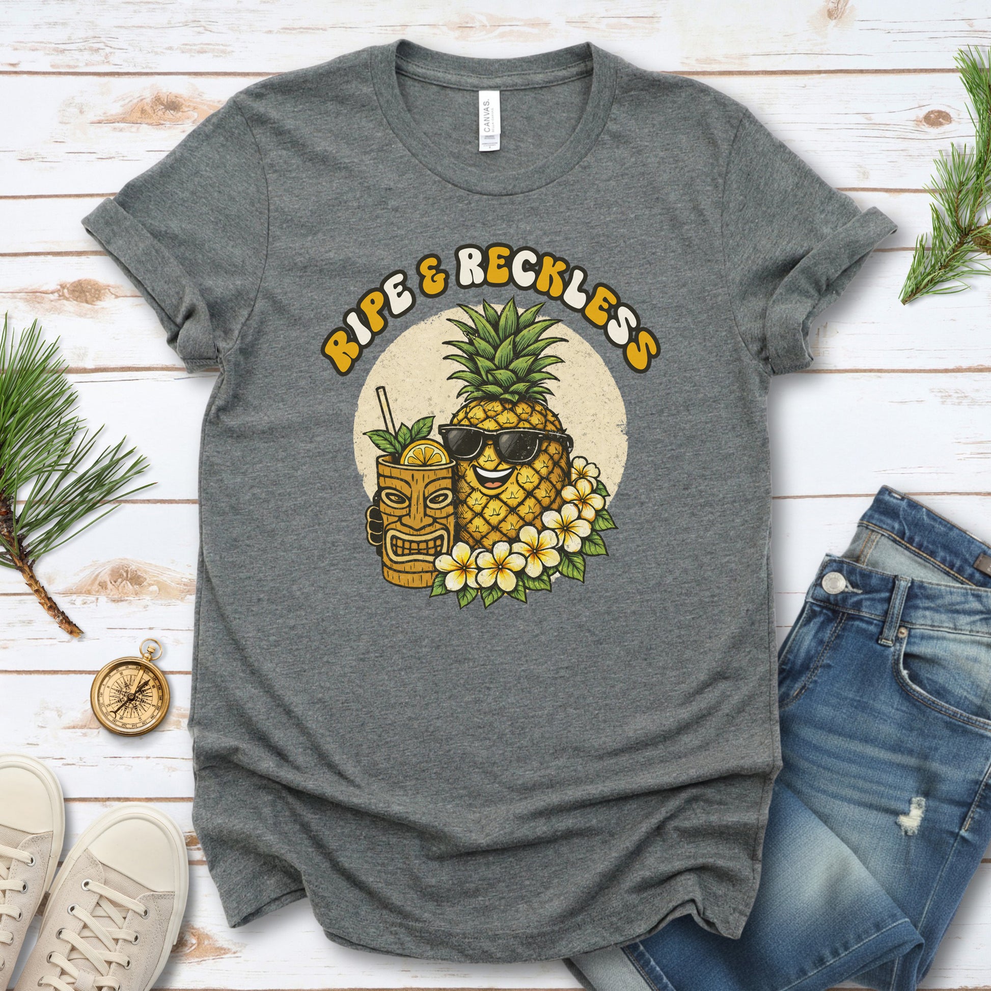 Ripe & Reckless Pineapple T-Shirt – Funny Tropical Beach Vibes