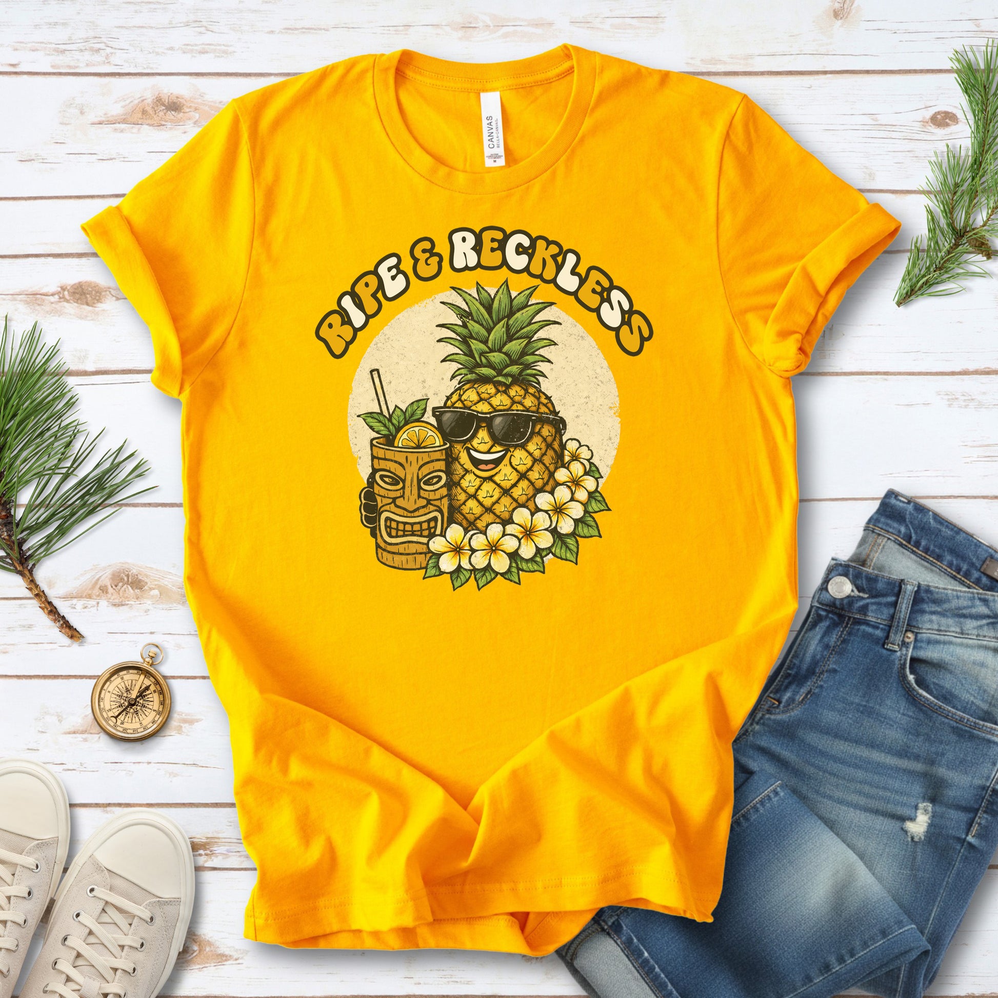 Ripe & Reckless Pineapple T-Shirt – Funny Tropical Beach Vibes