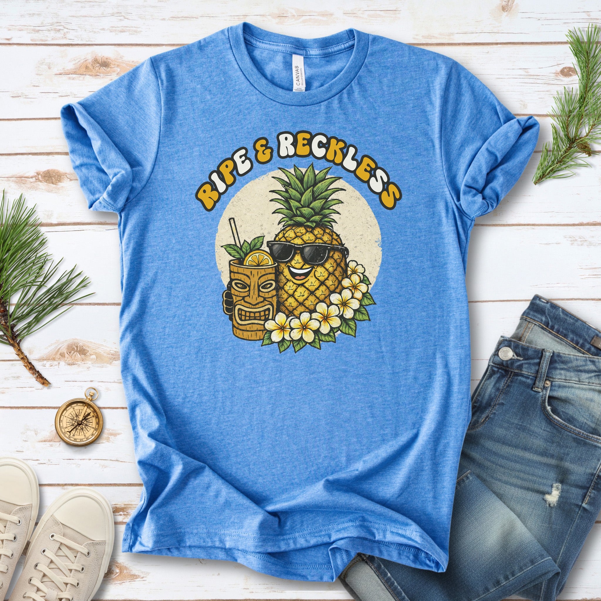 Ripe & Reckless Pineapple T-Shirt – Funny Tropical Beach Vibes