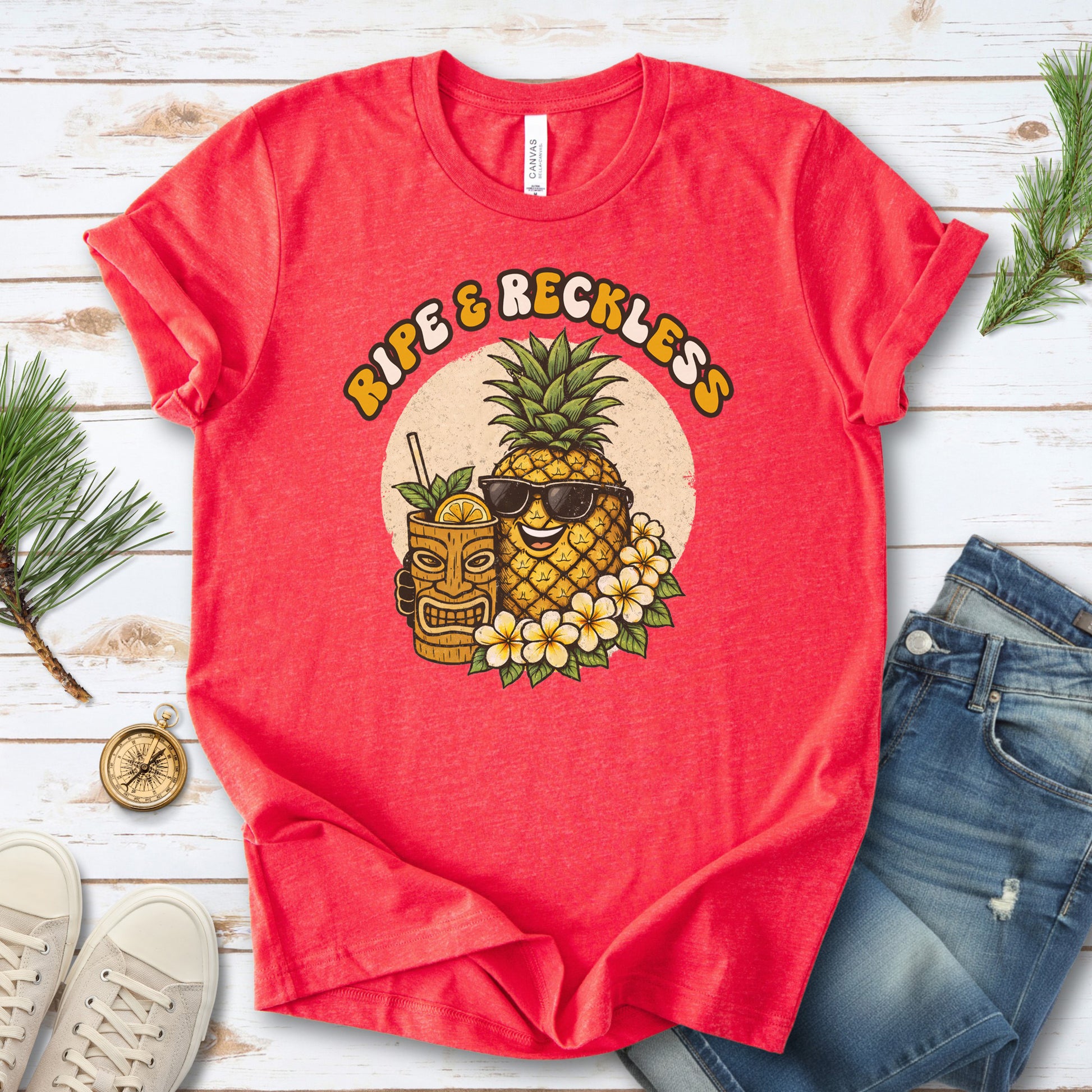 Ripe & Reckless Pineapple T-Shirt – Funny Tropical Beach Vibes