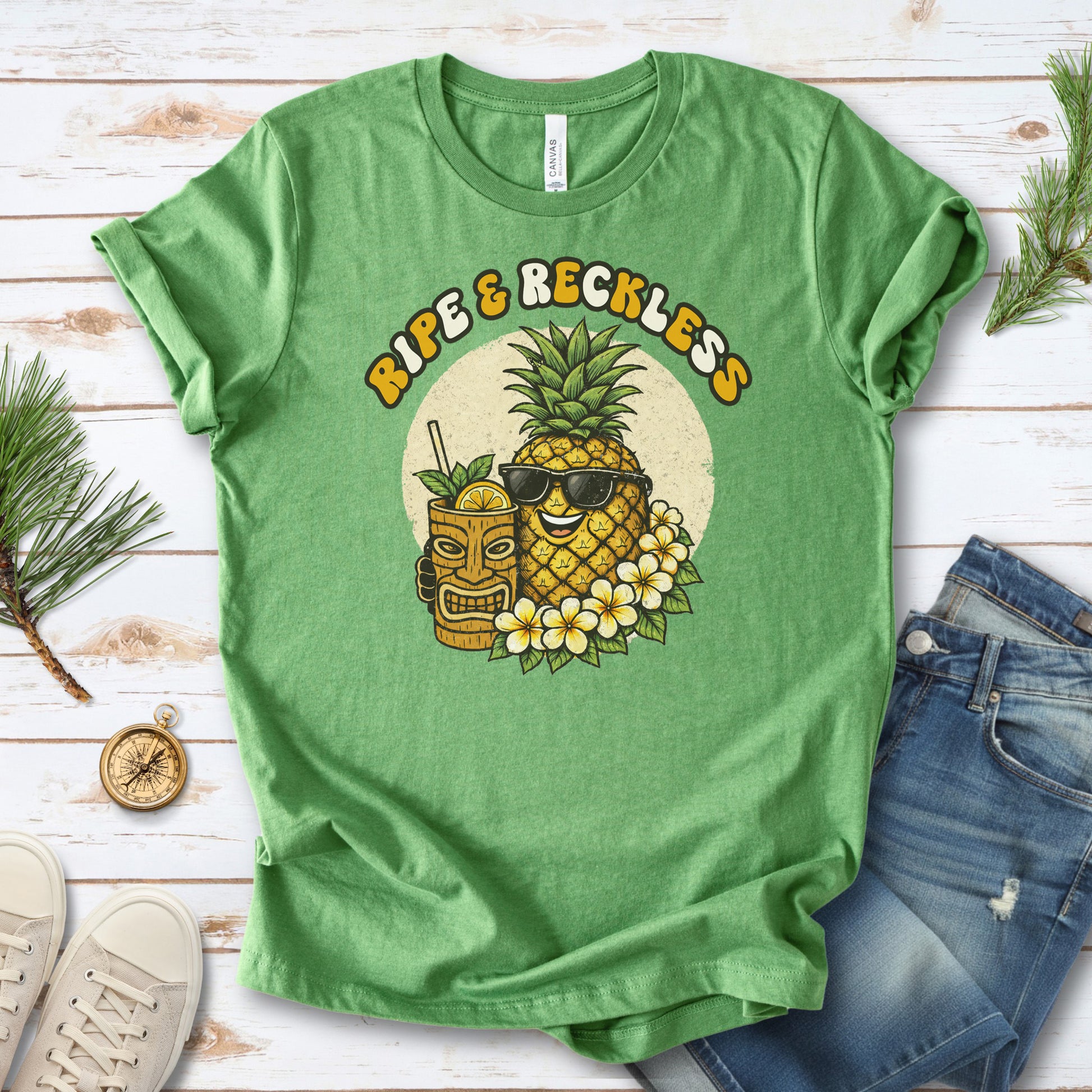 Ripe & Reckless Pineapple T-Shirt – Funny Tropical Beach Vibes