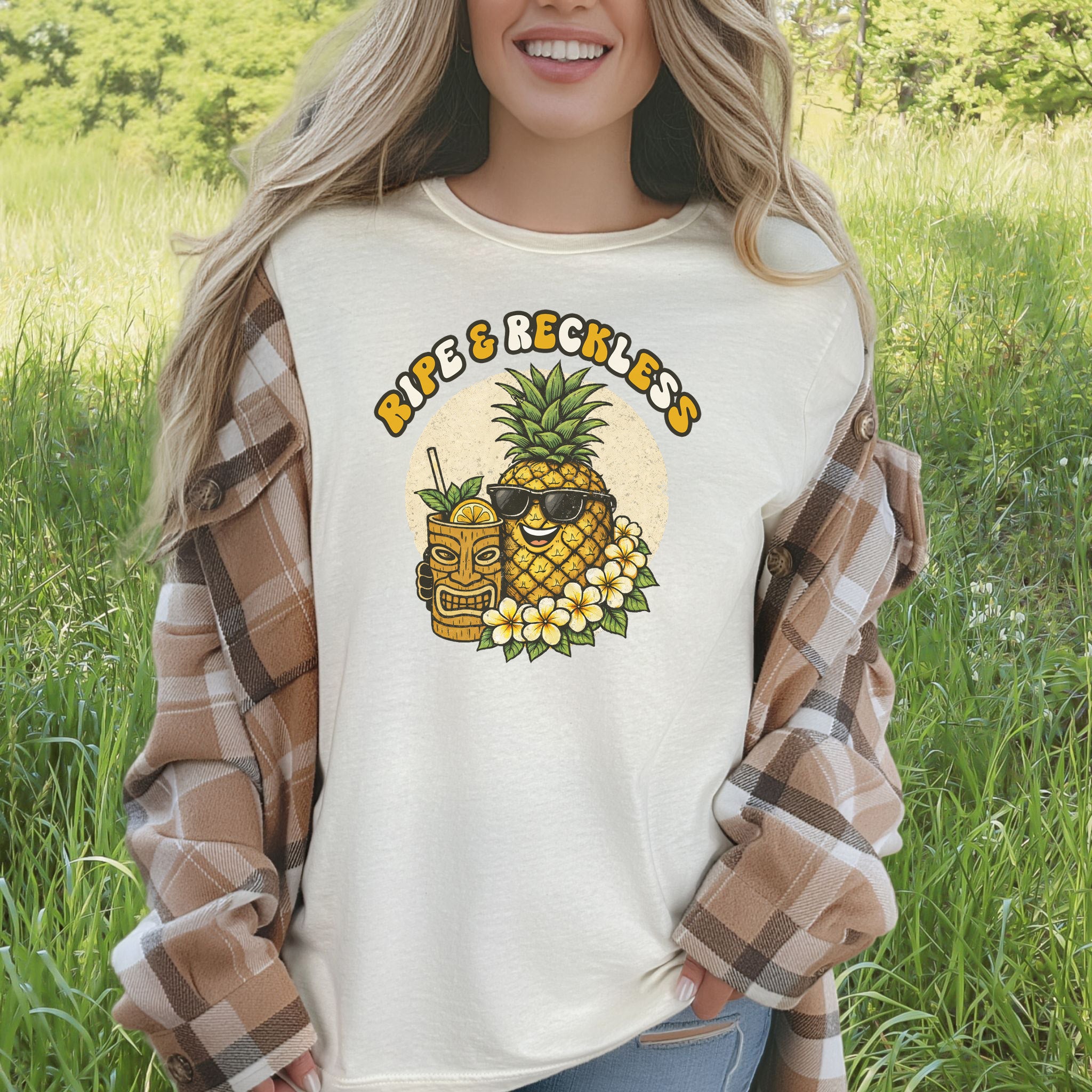 Ripe & Reckless Pineapple T-Shirt – Funny Tropical Beach Vibes