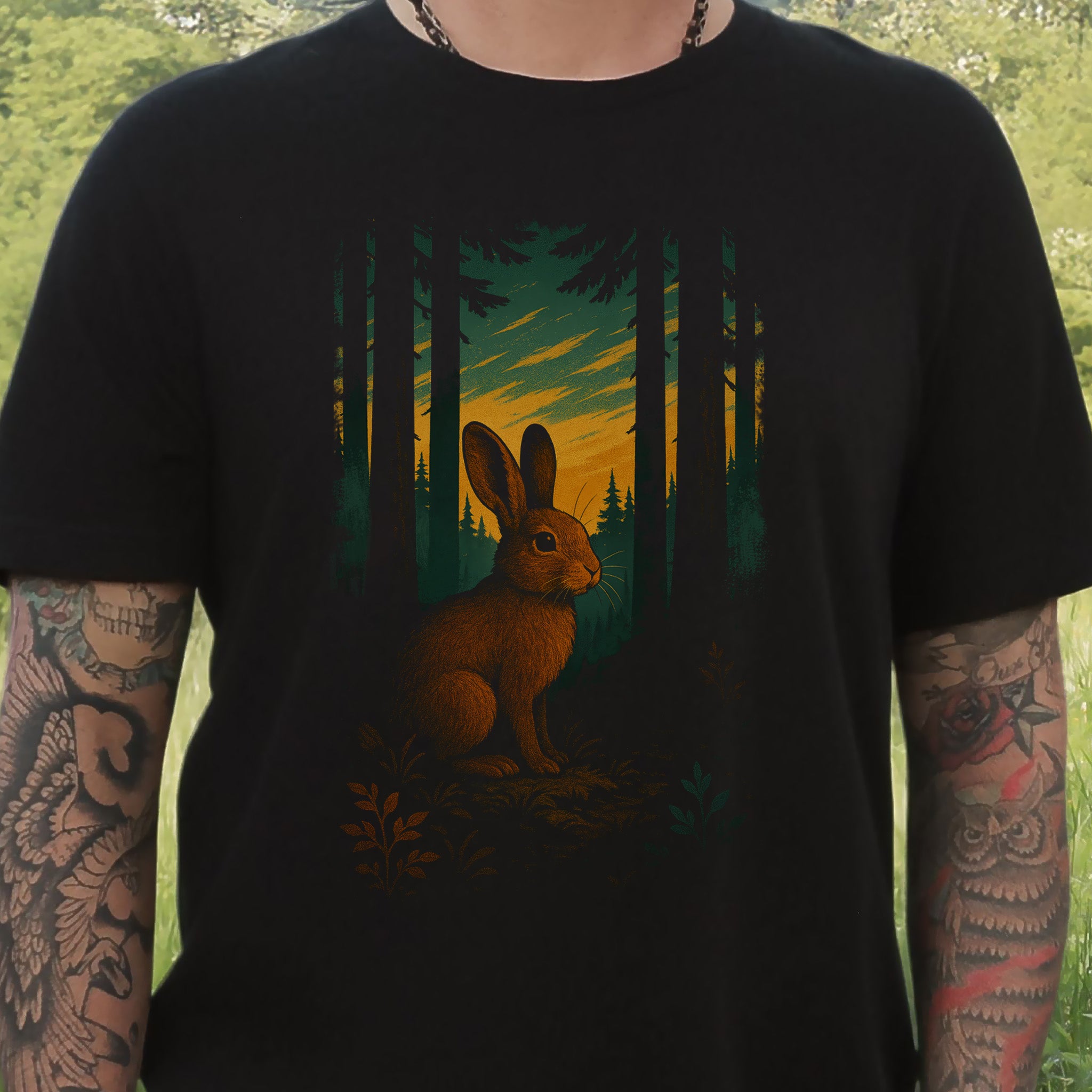 Rabbit Spirit Animal T-Shirt – Twilight Forestcore Bunny Vibes