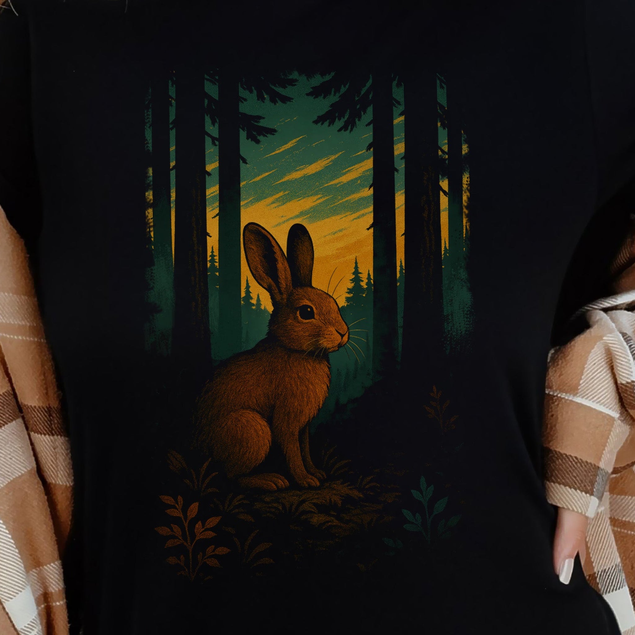 Rabbit Spirit Animal T-Shirt – Twilight Forestcore Bunny Vibes