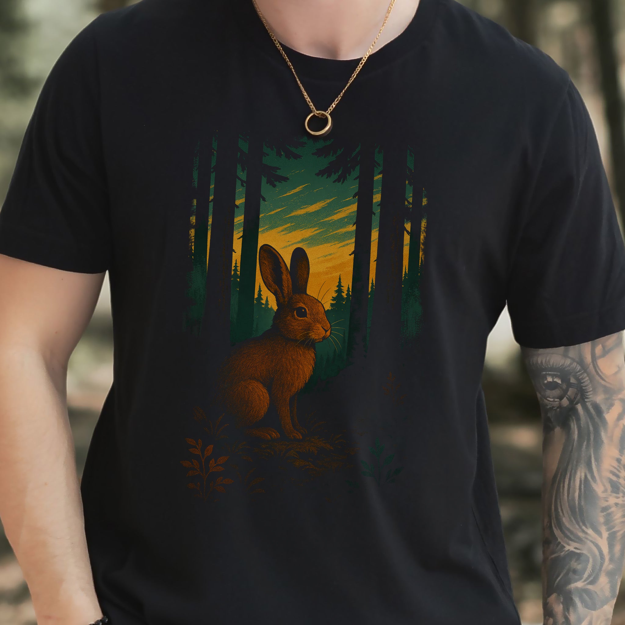 Rabbit Spirit Animal T-Shirt – Twilight Forestcore Bunny Vibes