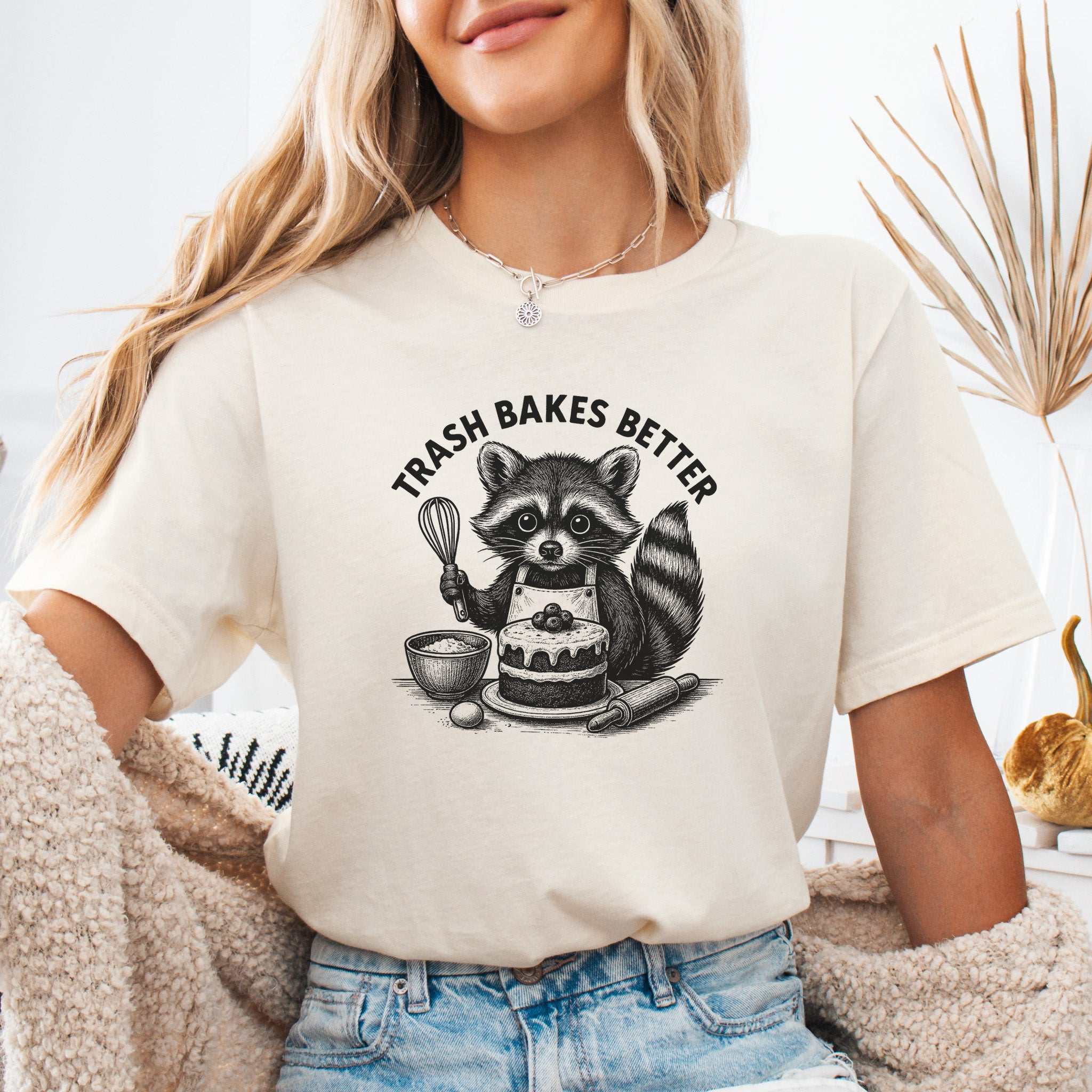 Raccoon Trash Bakes Better Cute T-Shirt