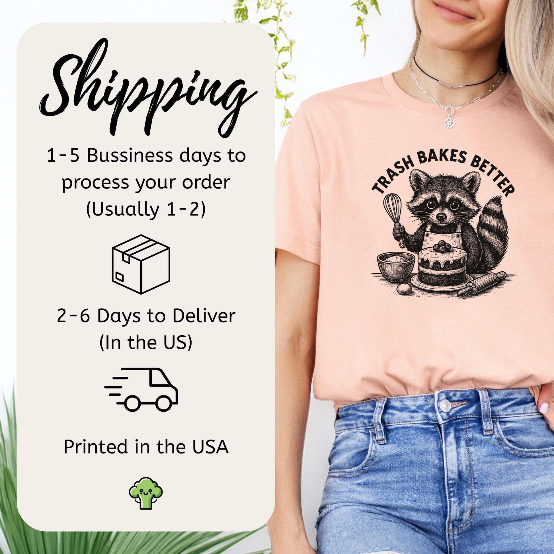 Raccoon Trash Bakes Better Cute T-Shirt