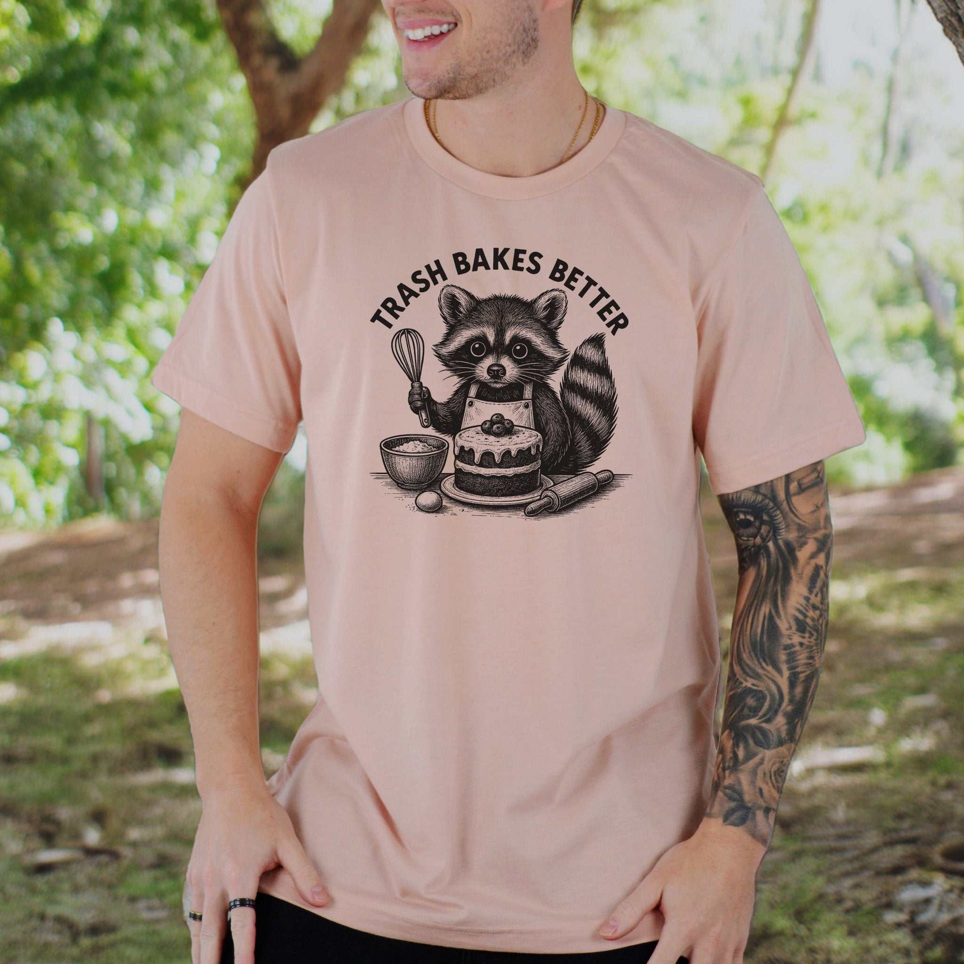 Raccoon Trash Bakes Better Cute T-Shirt