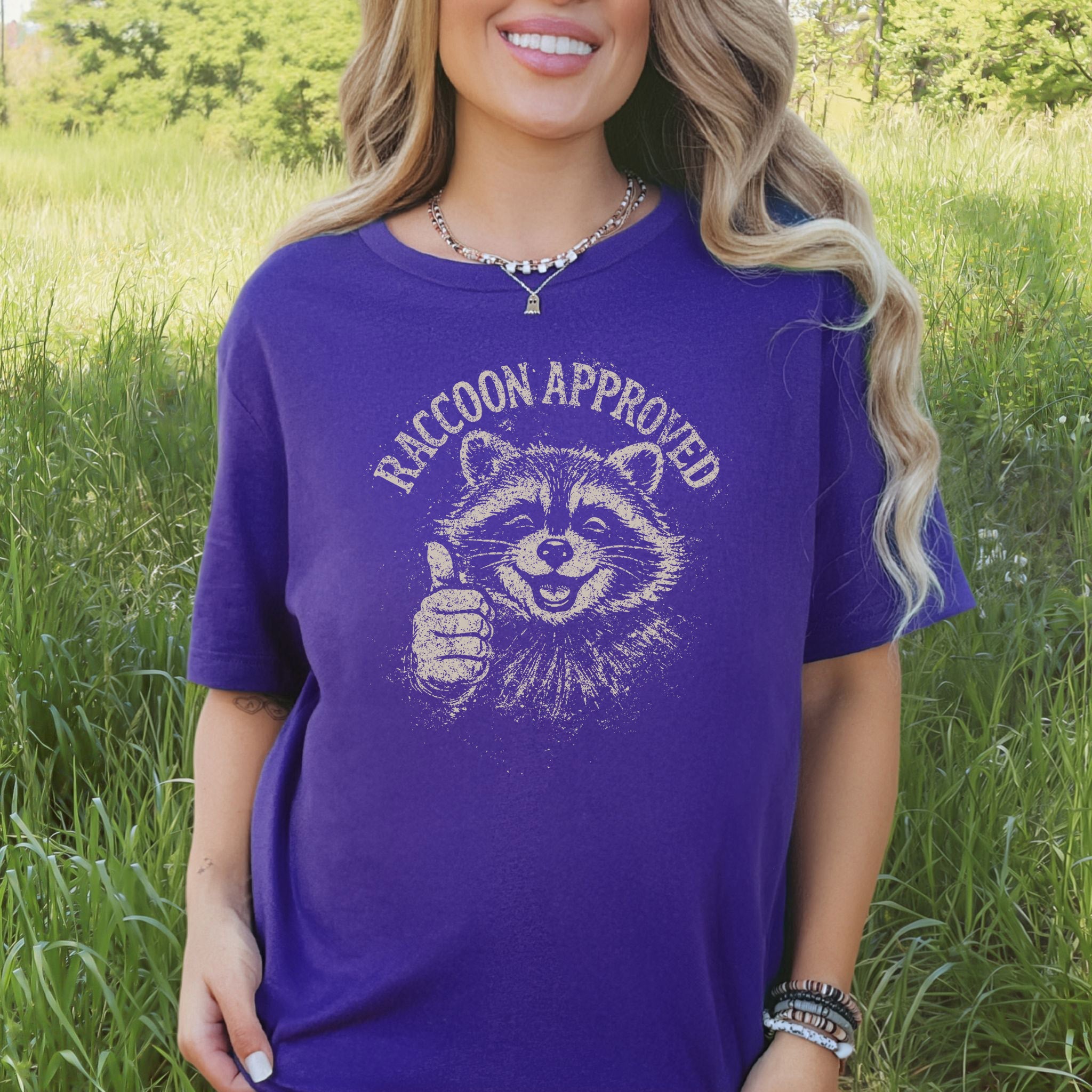 Raccoon Approved Retro Forest Funny Wildlife T-Shirt