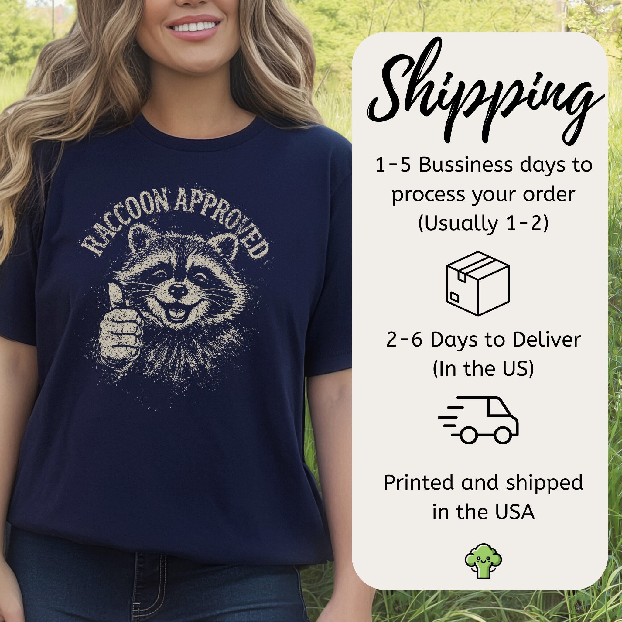 Raccoon Approved Retro Forest Funny Wildlife T-Shirt