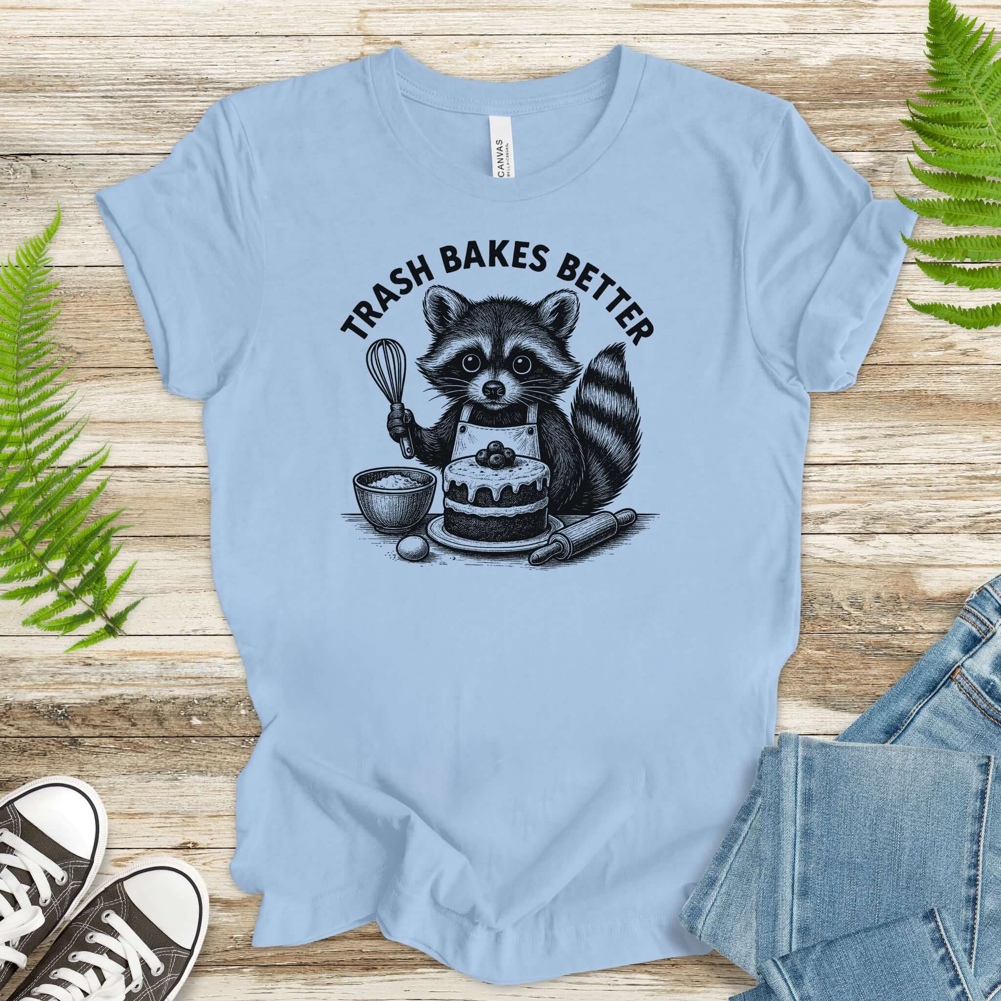 Raccoon Trash Bakes Better Cute T-Shirt