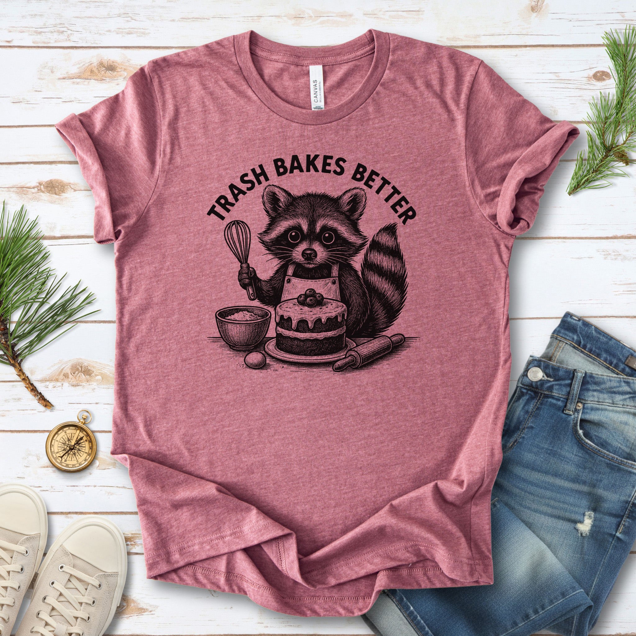 Raccoon Trash Bakes Better Cute T-Shirt
