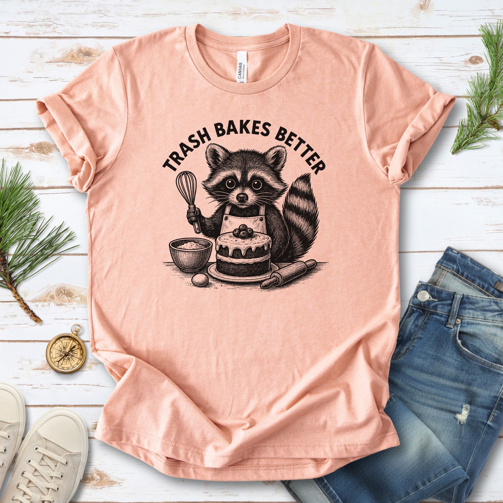 Raccoon Trash Bakes Better Cute T-Shirt