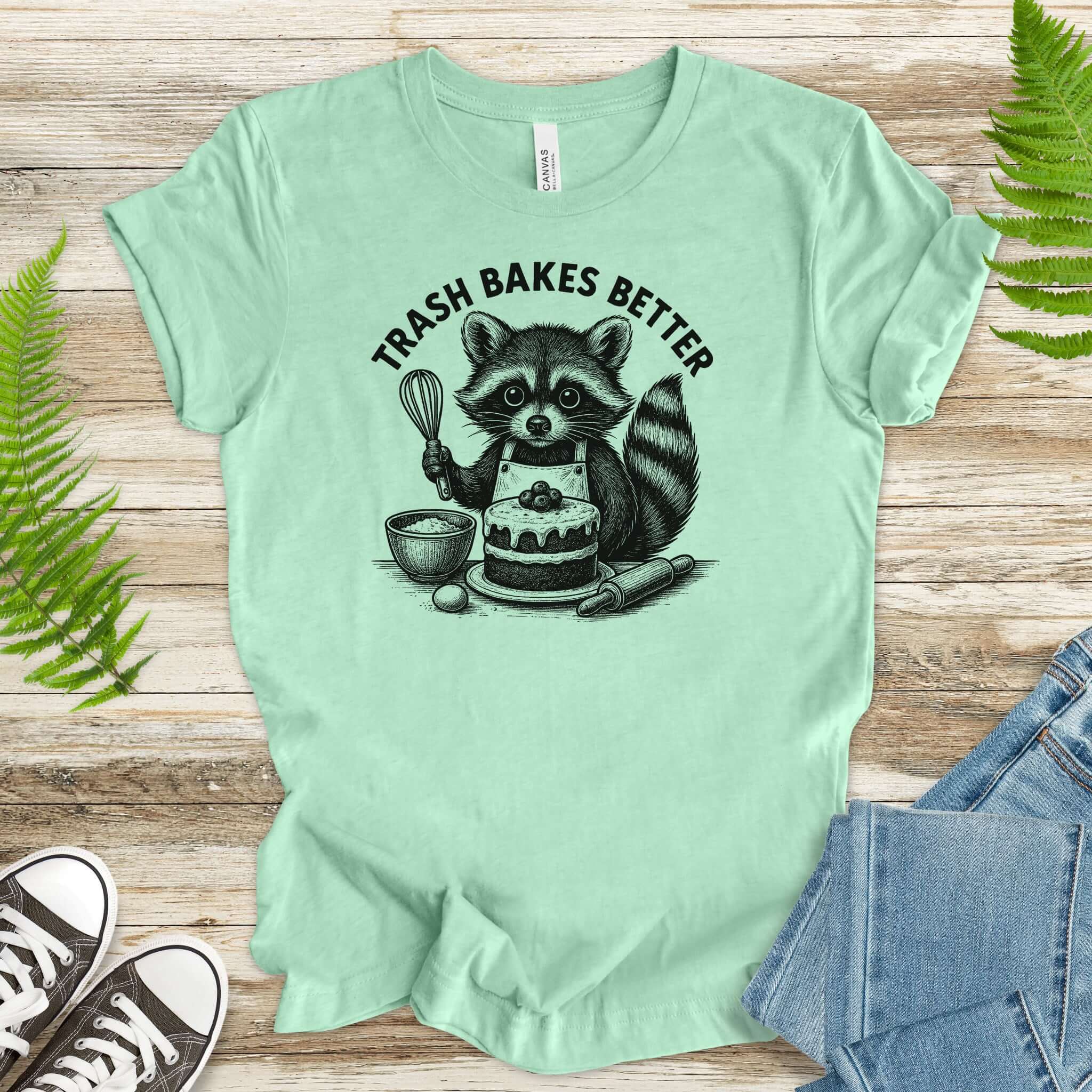 Raccoon Trash Bakes Better Cute T-Shirt