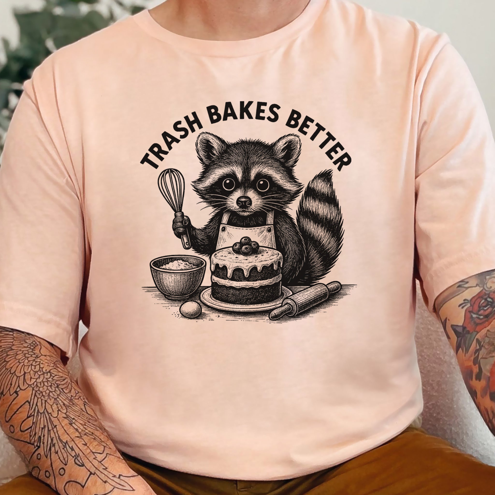 Raccoon Trash Bakes Better Cute T-Shirt