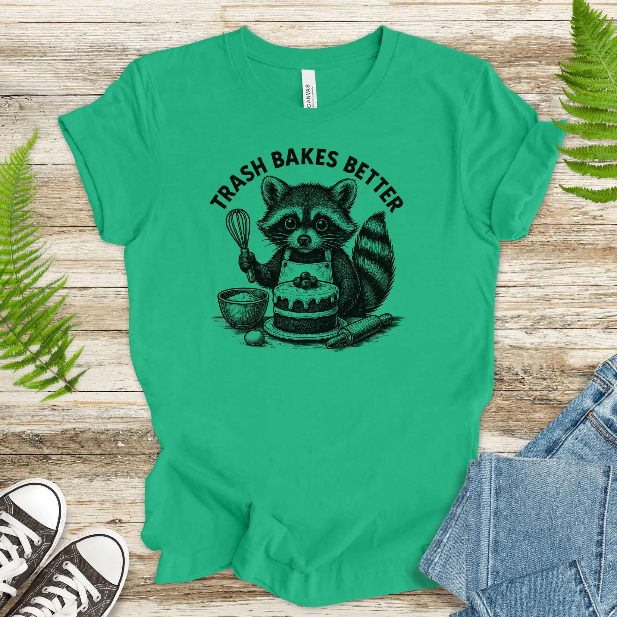 Raccoon Trash Bakes Better Cute T-Shirt
