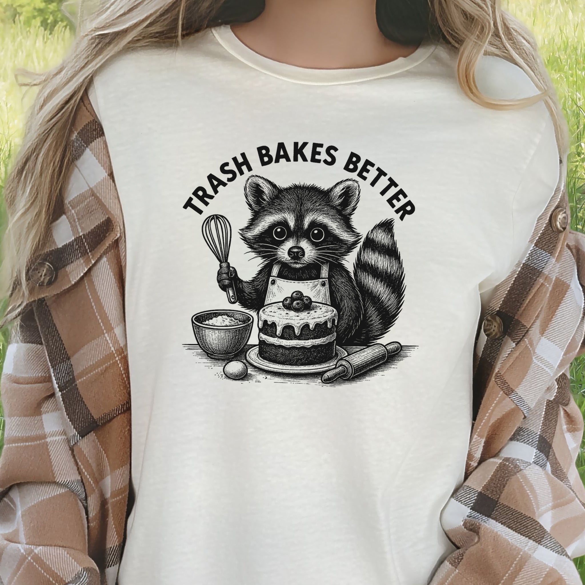 Raccoon Trash Bakes Better Cute T-Shirt