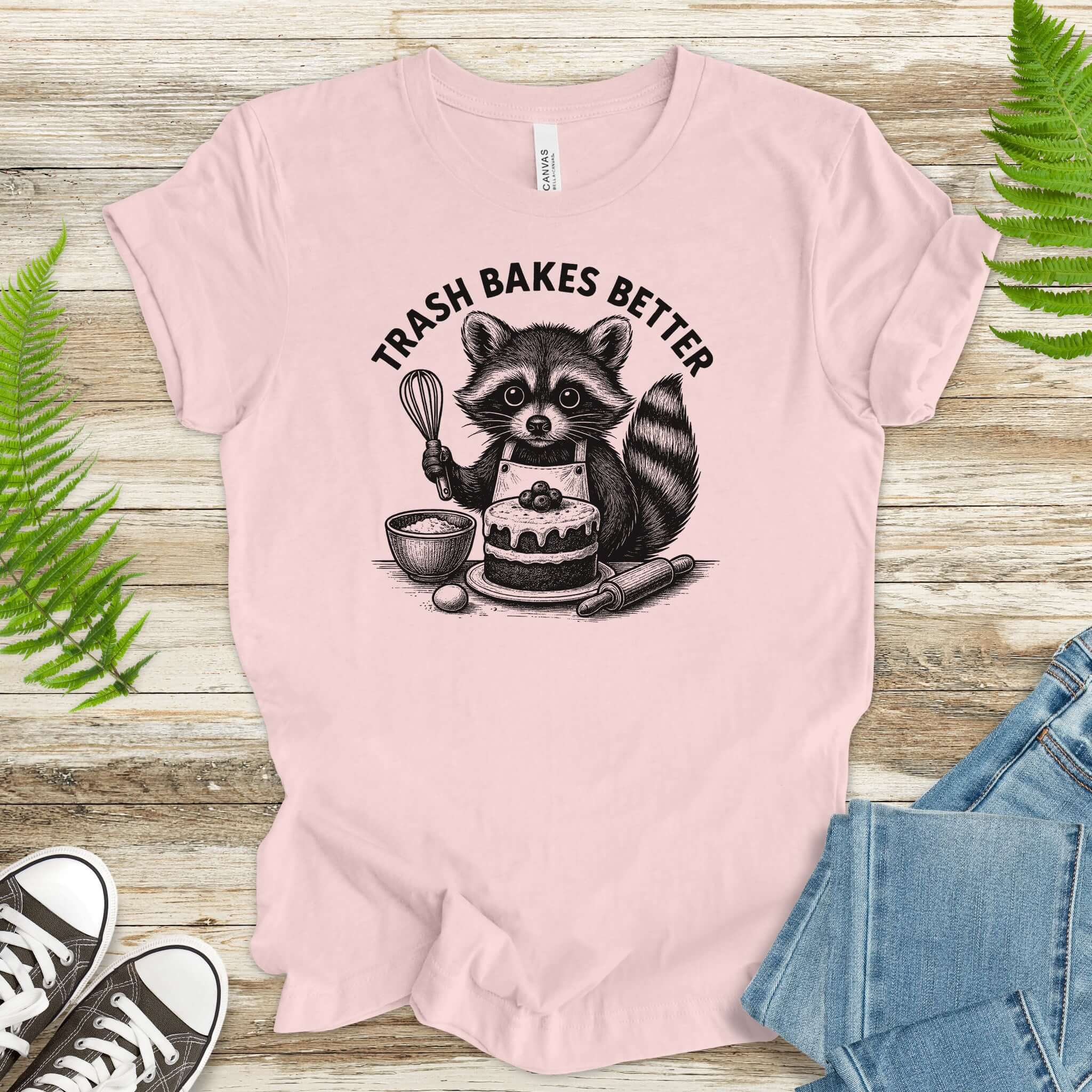 Raccoon Trash Bakes Better Cute T-Shirt