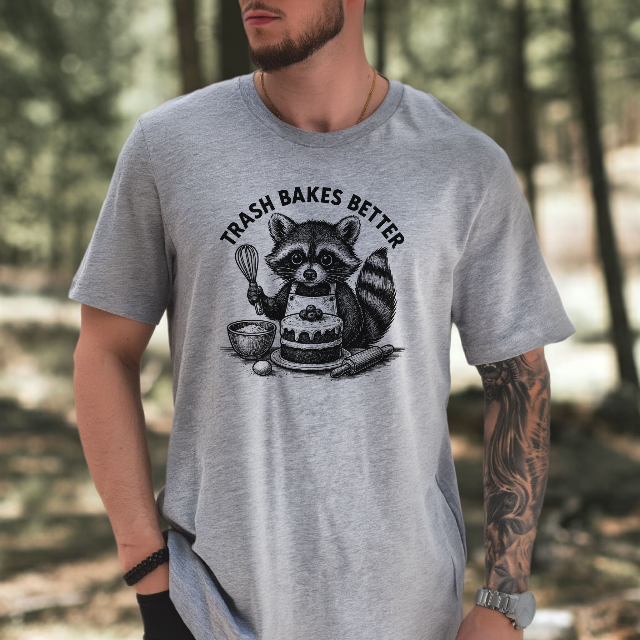 Raccoon Trash Bakes Better Cute T-Shirt