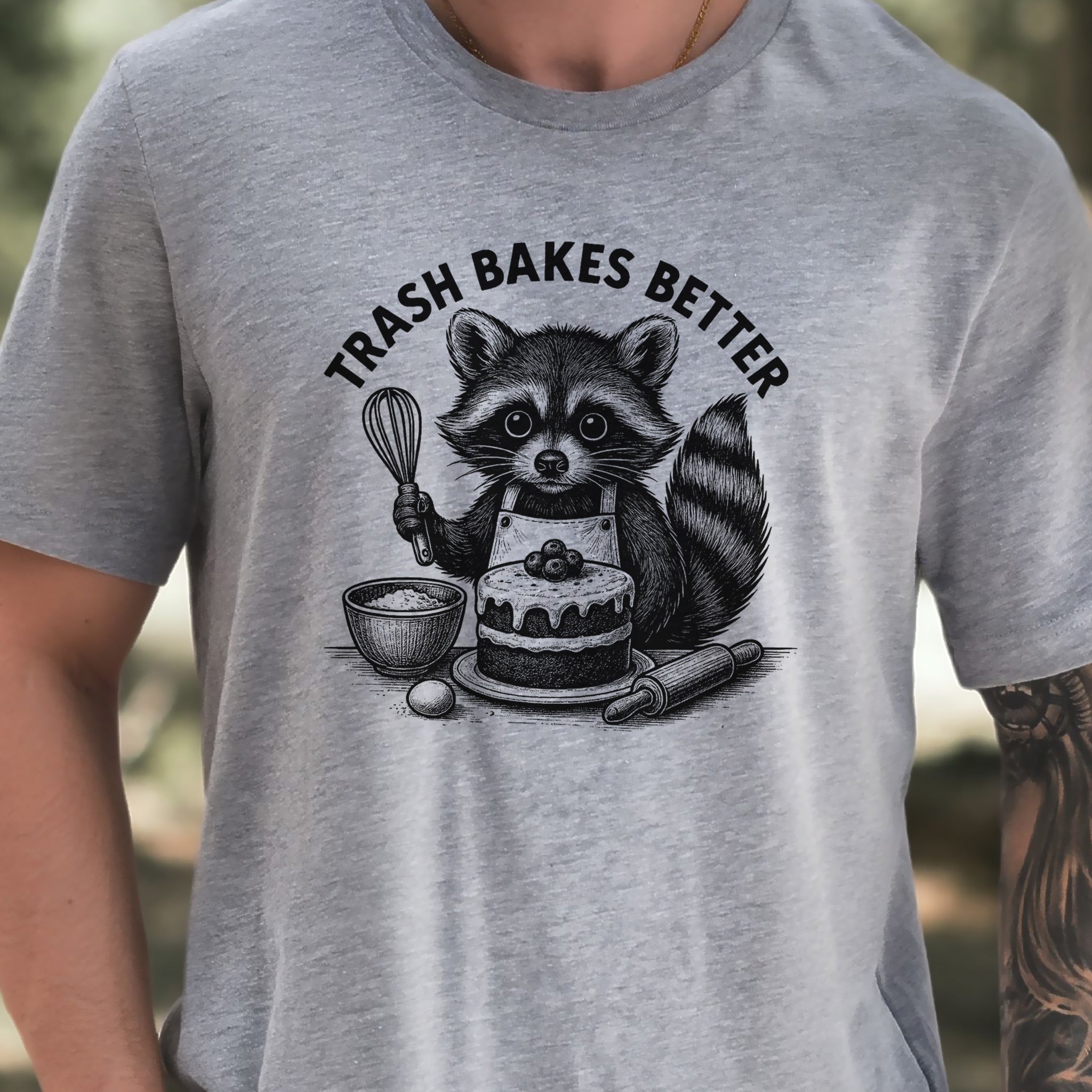 Raccoon Trash Bakes Better Cute T-Shirt