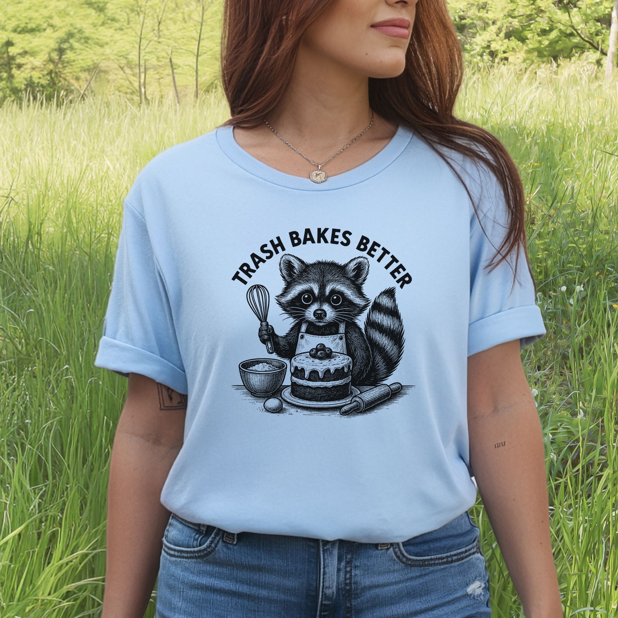 Raccoon Trash Bakes Better Cute T-Shirt