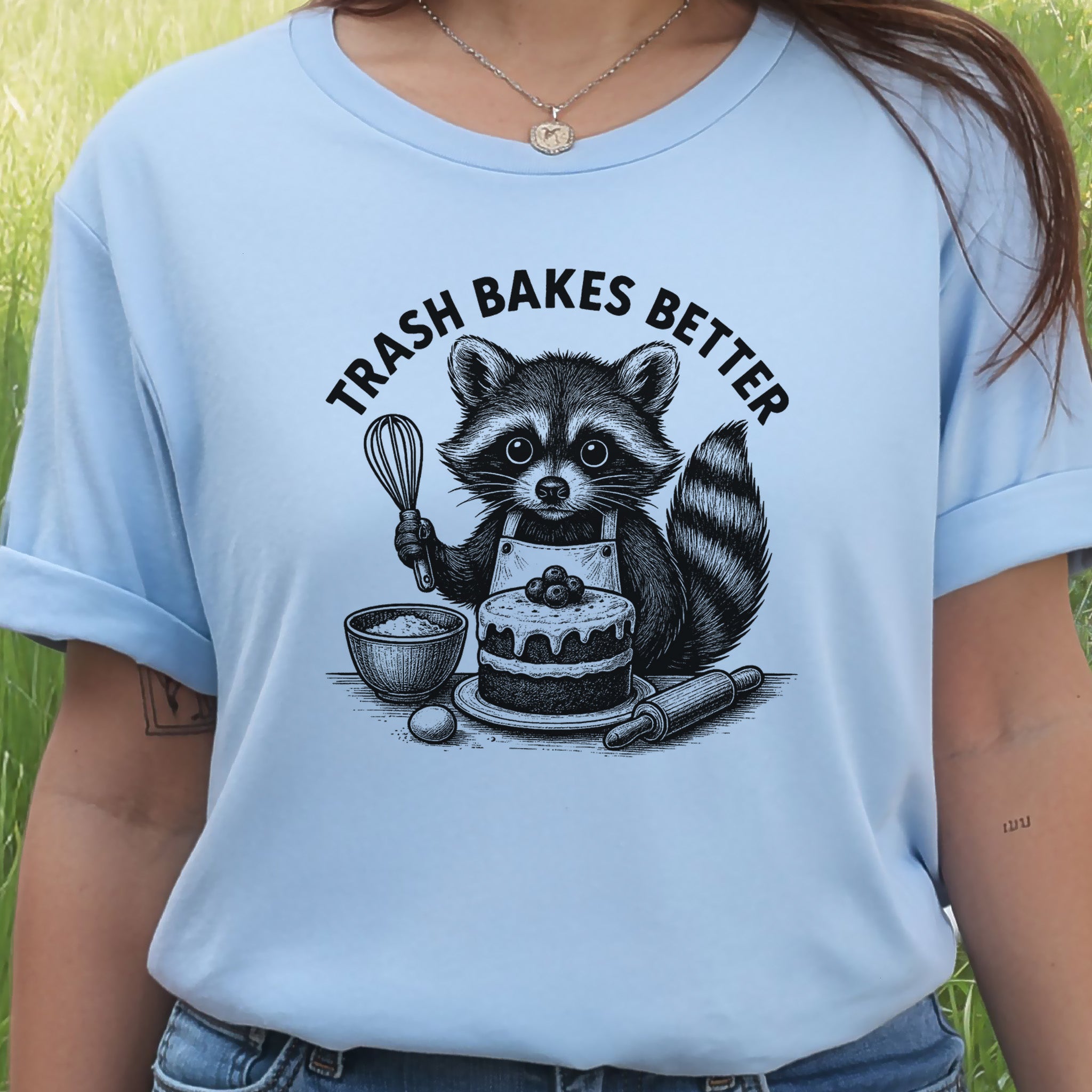 Raccoon Trash Bakes Better Cute T-Shirt