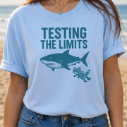 Testing the Limits Shirt – Funny Raccoon & Shark Scuba T-Shirt
