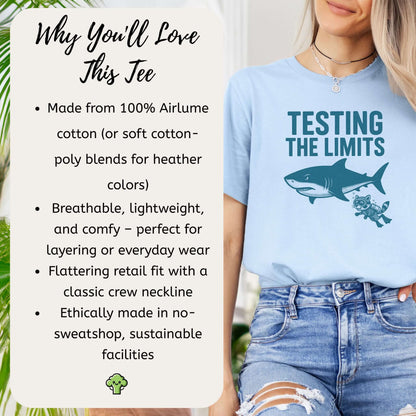 Testing the Limits Shirt – Funny Raccoon & Shark Scuba T-Shirt