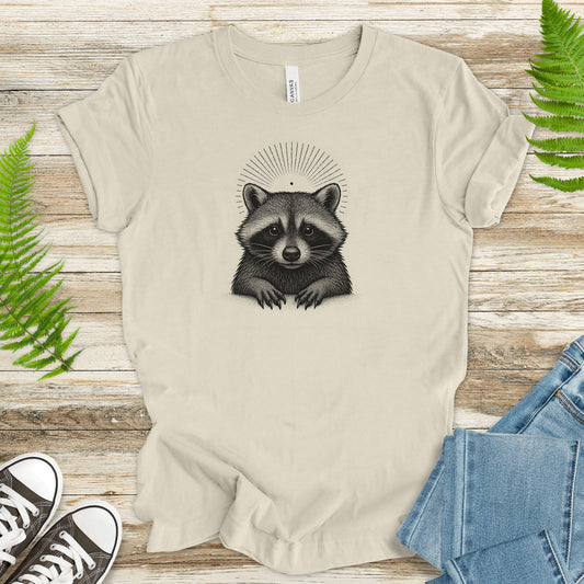 Holy Raccoon T-Shirt – Vintage Trash Panda Forest Spirit Tee