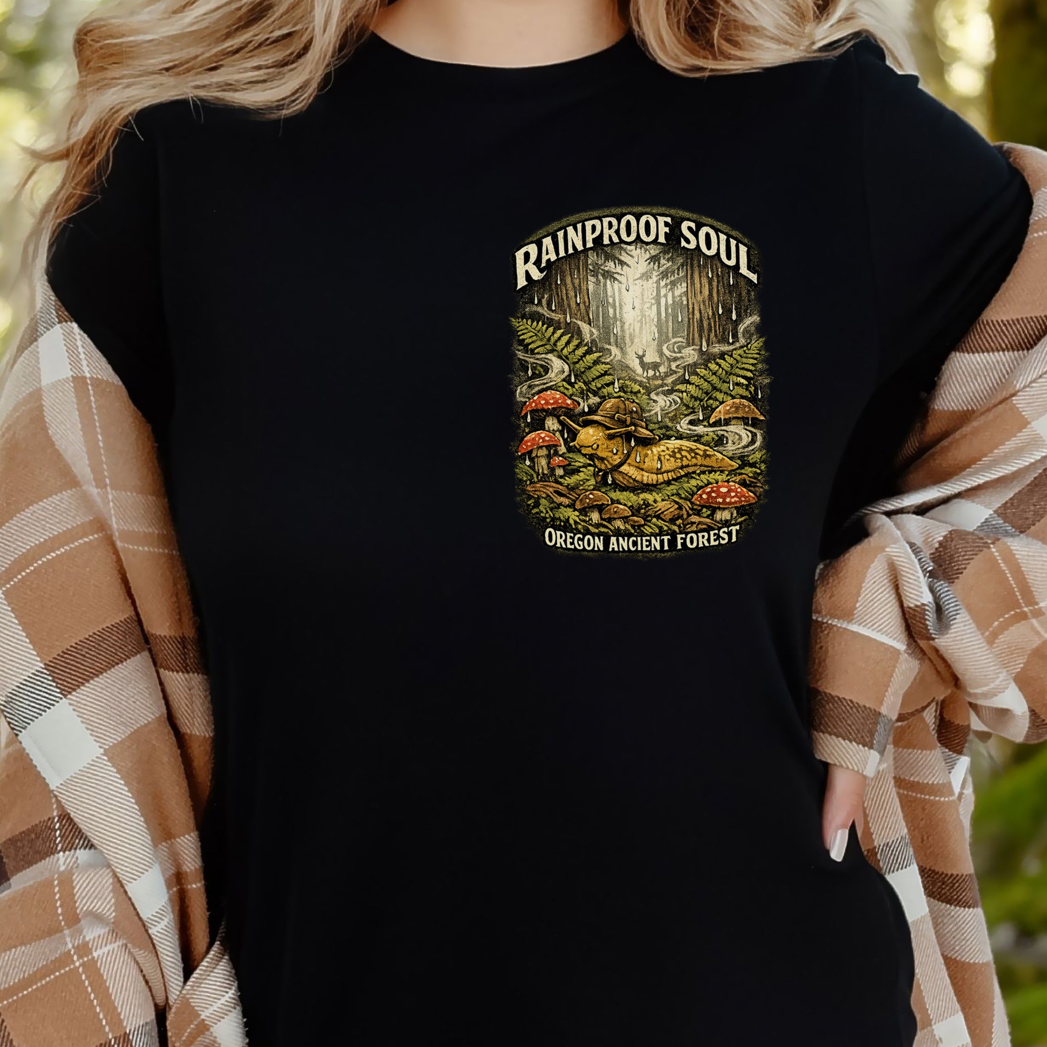 Rainproof Soul Snail Shirt – Oregon Ancient Forest T-Shirt