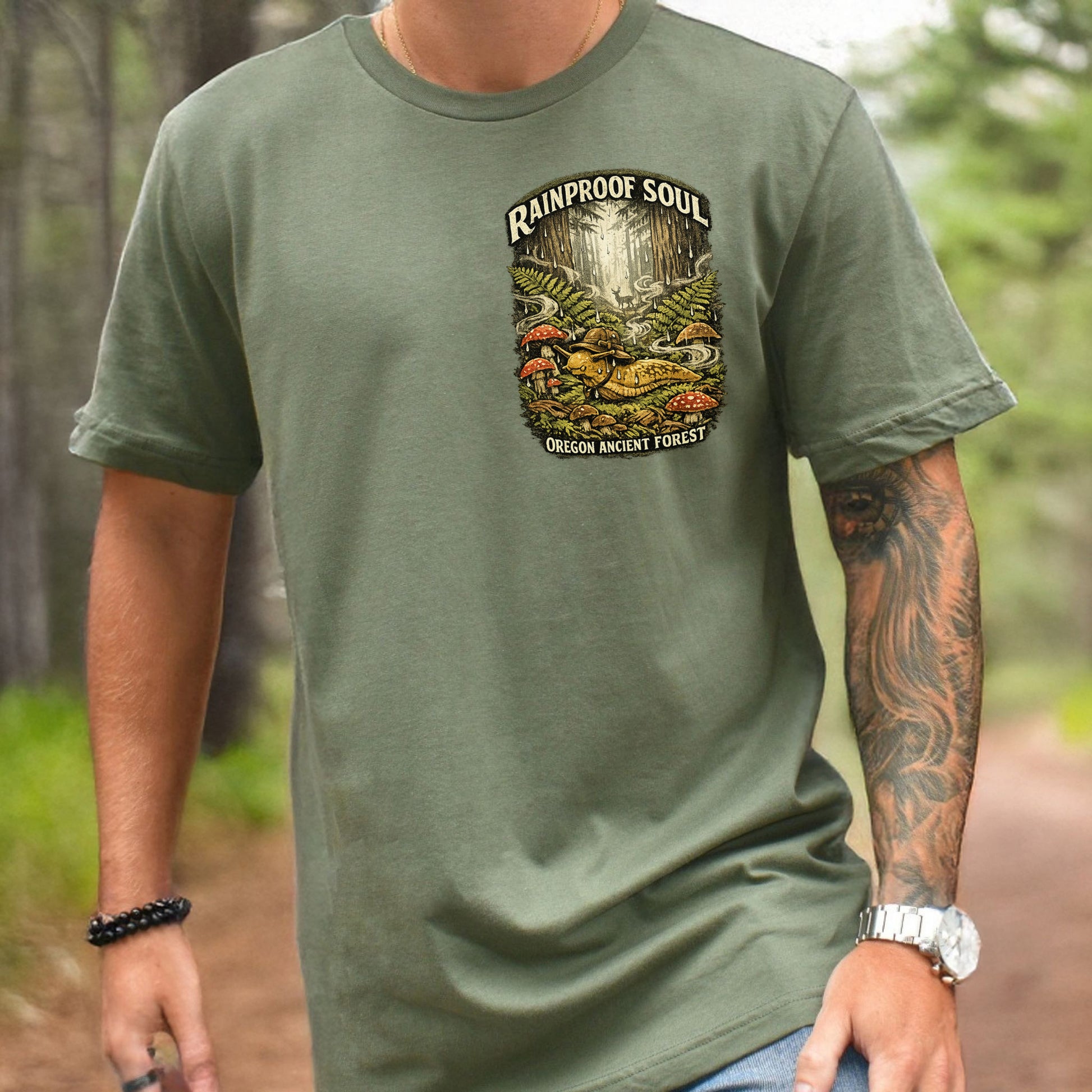 Rainproof Soul Snail Shirt – Oregon Ancient Forest T-Shirt