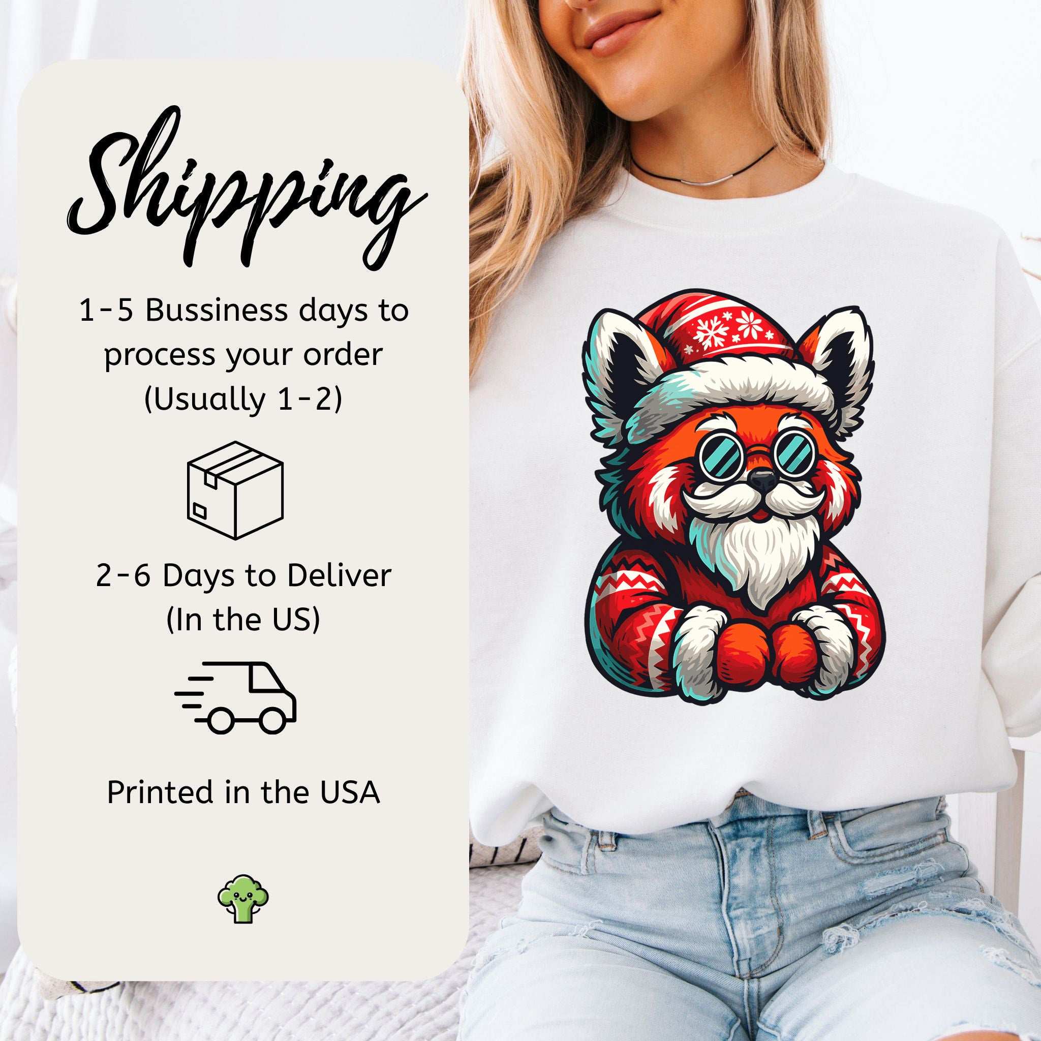 Red Panda Claus Sweatshirt – Cool Santa Christmas Animal Vibes