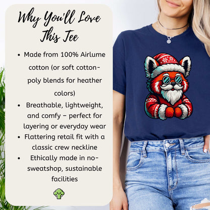 Red Panda Claus T-Shirt – Cool Santa Christmas Animal Tee