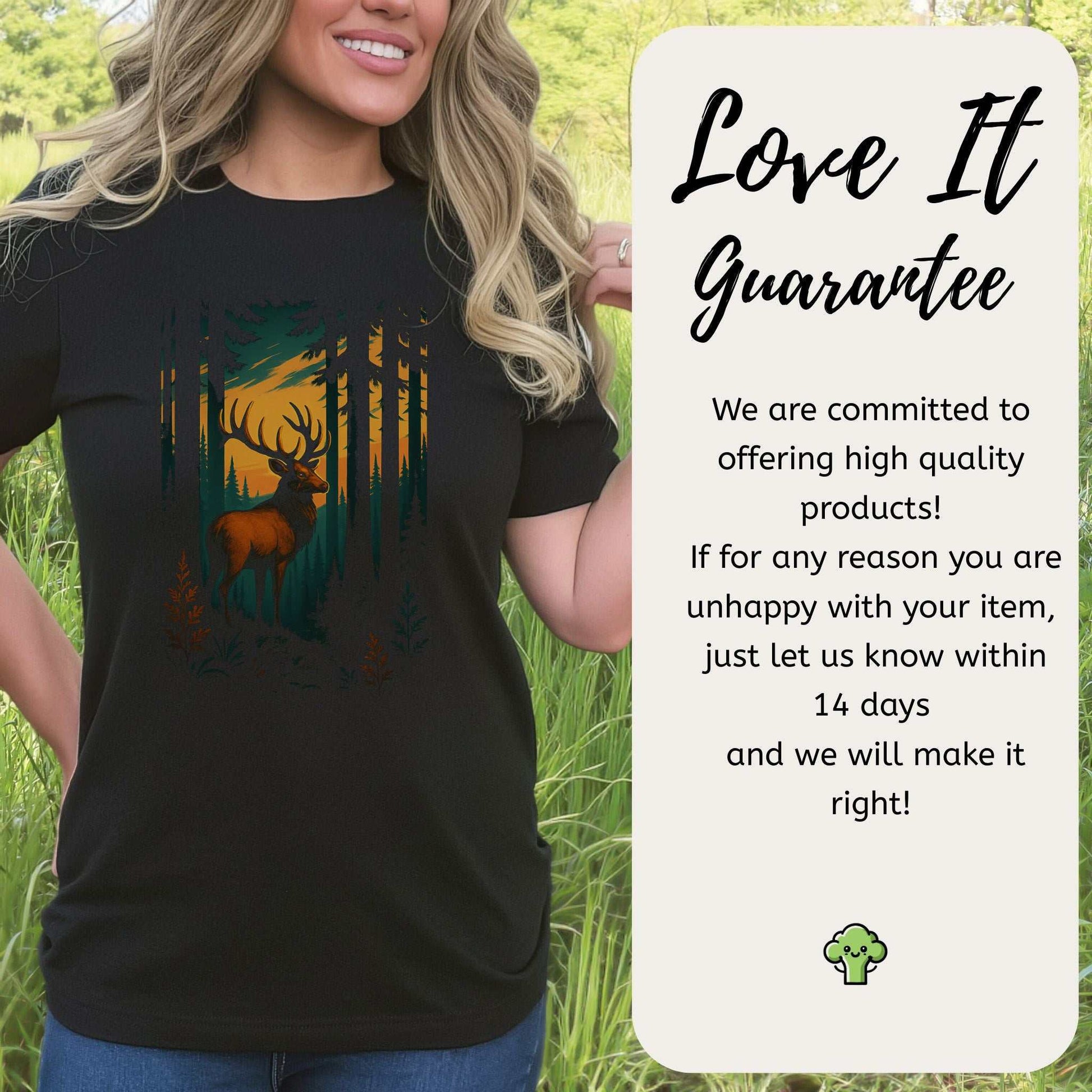 Reindeer in Forest Spirit Animal T-Shirt