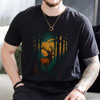 Reindeer in Forest Spirit Animal T-Shirt