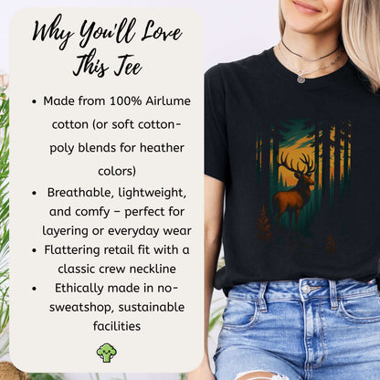 Reindeer in Forest Spirit Animal T-Shirt