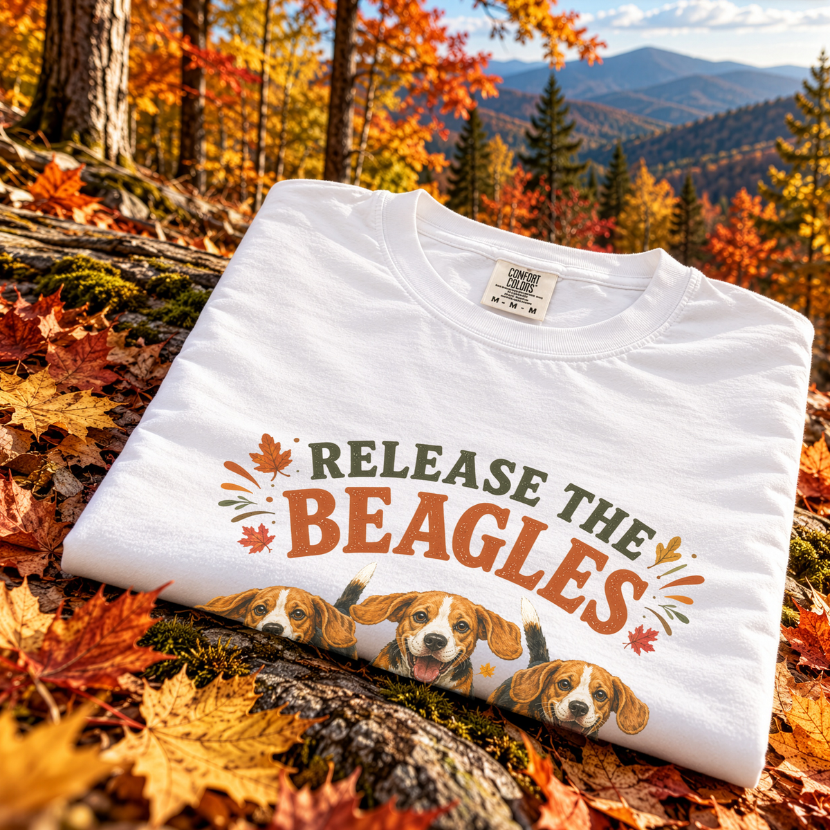 Release the Beagles End Animal Testing Fall Rescue Dog Comfort Colors Shirt