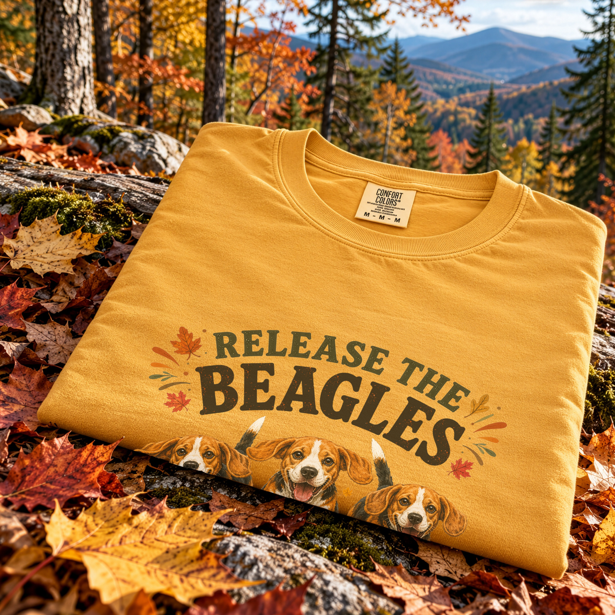 Release the Beagles End Animal Testing Fall Rescue Dog Comfort Colors Shirt