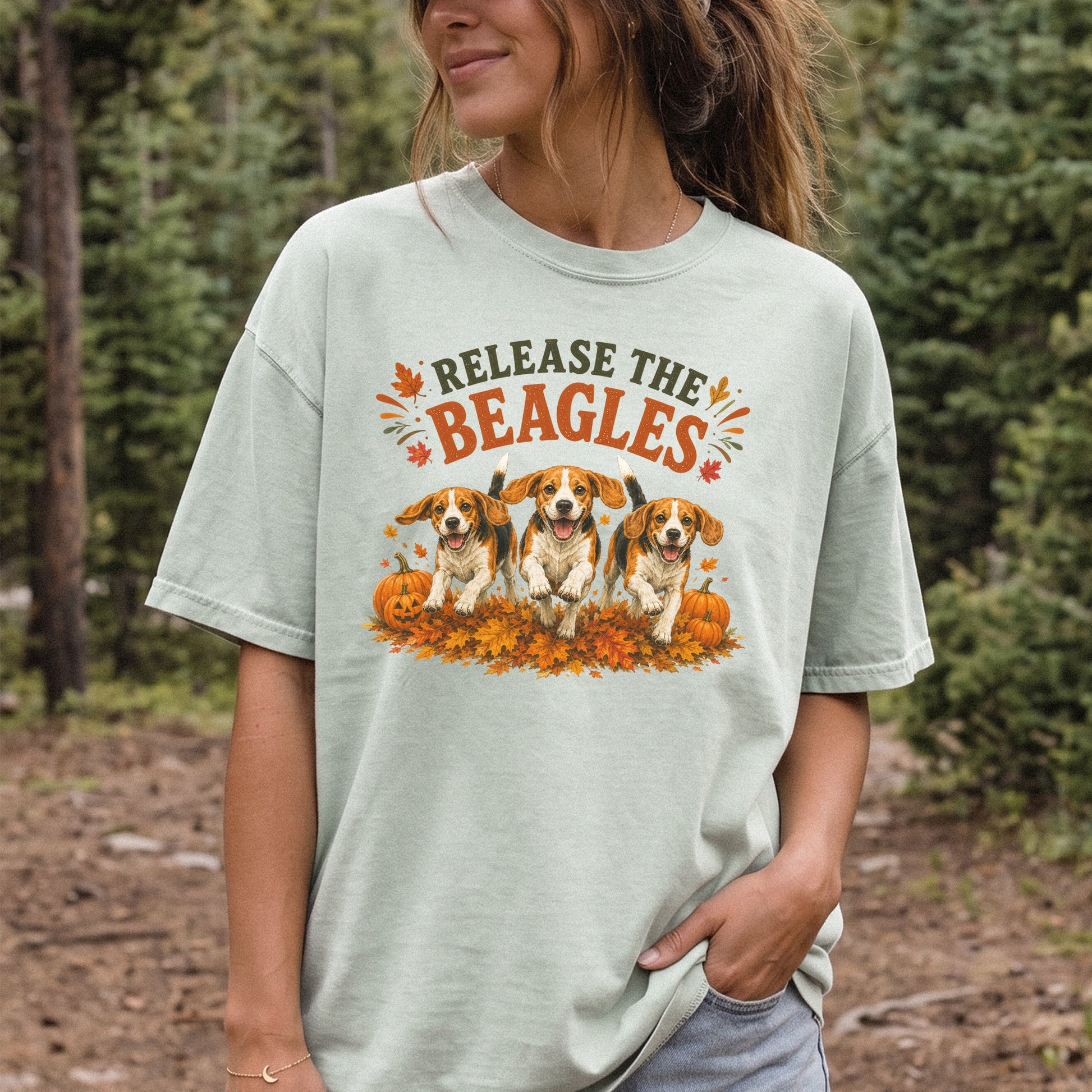 Release the Beagles End Animal Testing Fall Rescue Dog Comfort Colors Shirt