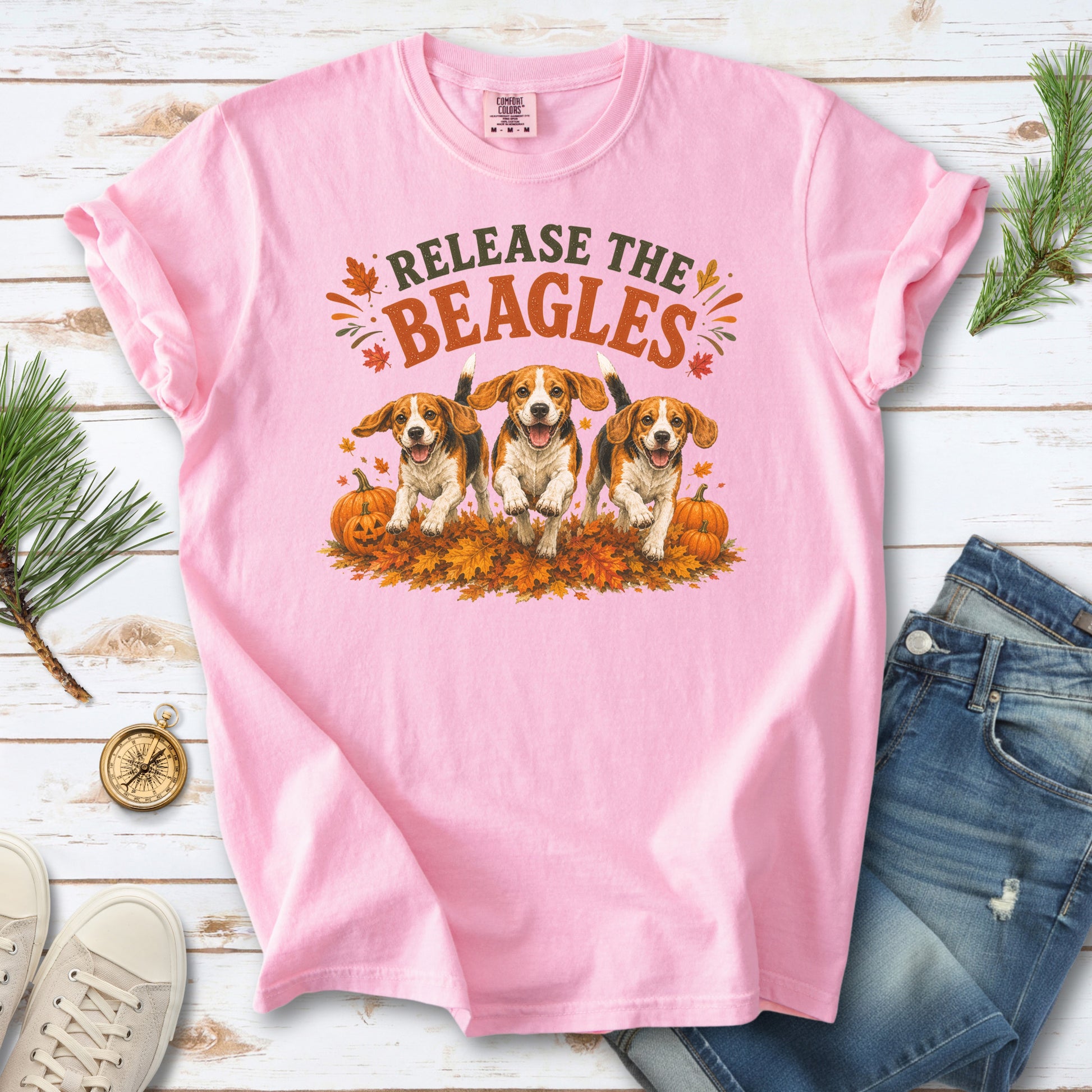 Release the Beagles End Animal Testing Fall Rescue Dog Comfort Colors Shirt