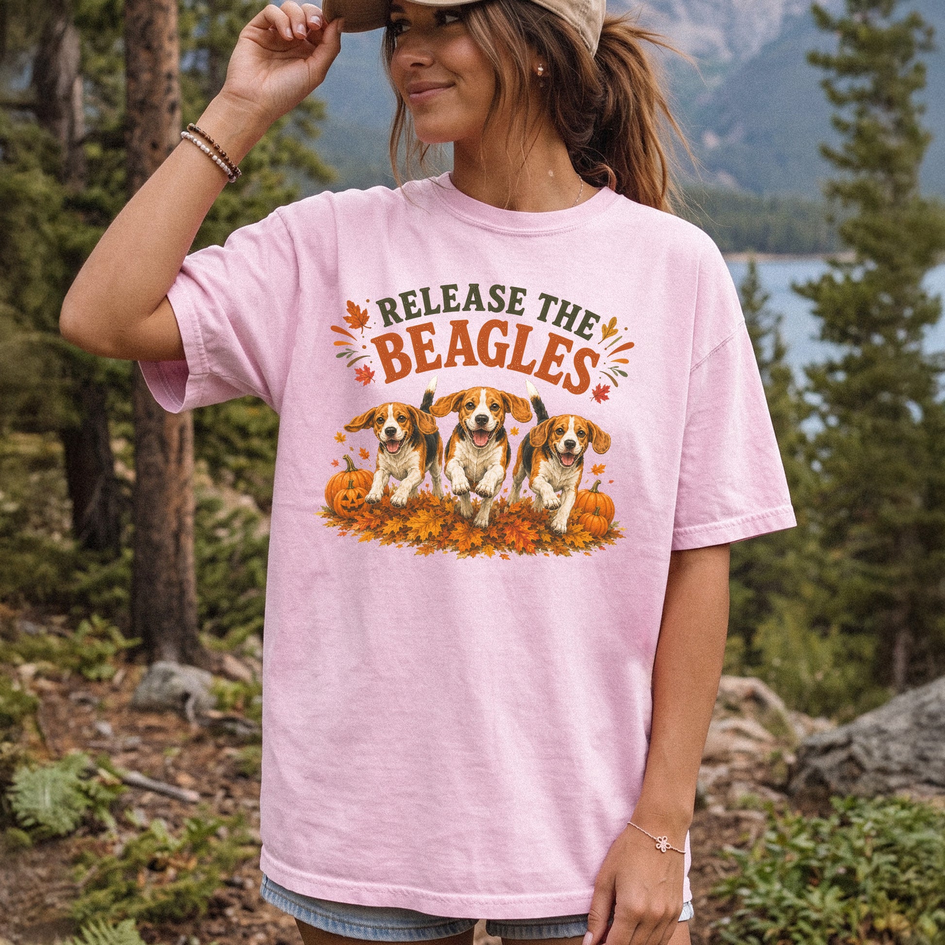 Release the Beagles End Animal Testing Fall Rescue Dog Comfort Colors Shirt